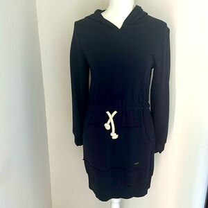 Women's Hooded Sweater Dress Size S Navy